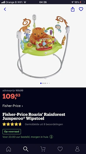 Voor onze baby’tjes: Fischer price, wipstoelt...