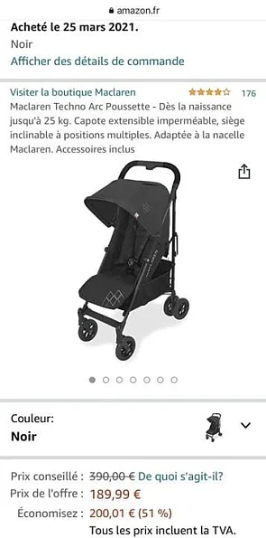 Tijdelijke promo Amazon.fr op maclaren buggy’...
