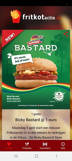 Vanaf maandag 5 april een Bicky bastard voor...