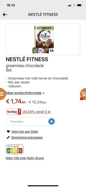 Nestlé Fitness, vanaf woensdag in promo bij C...