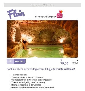 Bij Shedeals Flair nu een verwendagje voor 2...