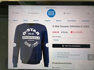 G-Star sweater 50% korting bij bergmansoutlet...