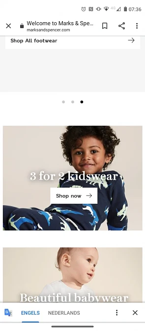 Marks & spencer kinderkleding 3 voor 2 actie