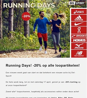Bij Delsport, zowel in de winkel als op de we...