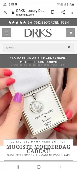 Bij drksonline.com nu 20% op armbanden