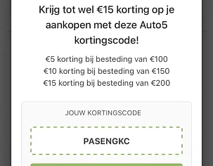 Krijg tot wel €15 korting op je aankopen met...