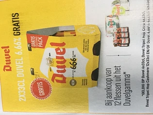 Gratis duvel 666 bij aankoop 12 flesjes duvel...