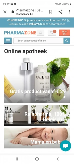 Bij pharmazone.be krijg je een gratis product...