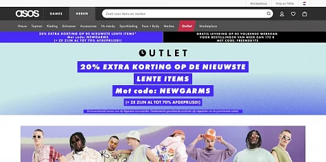 -20% op verschillende artikelen bij ASOS