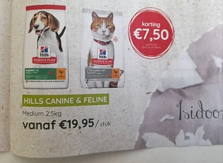Bij Eurotuin, €7,50 korting op Hill's kat of...