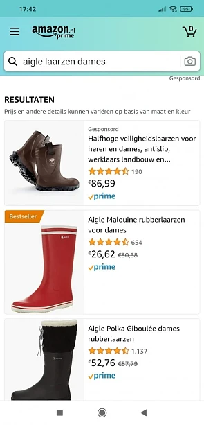 Aigle regenlaarzen voor dames. Enkel in het r...
