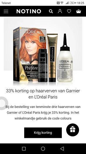 https://www.notino.nl/gratis-kado/ 33% korti...