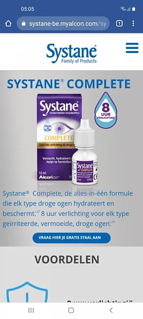 Gratis staal Systane oogdruppels voor vermoei...