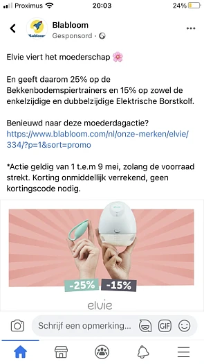 Elvie viert het moederschap 🌸 En geeft daar...