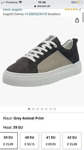 bugatti Dames 412883023419 Sneakers Maat 3...