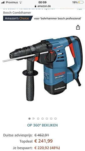 Bosch Combihamer Nu €241,99 ipv €462,91 htt...