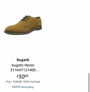 bugatti Heren 311647121400 veterschoenen Nu...