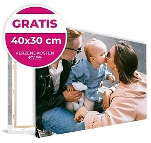 Foto op canvas met afmetingen 40 x 30 cm (t.w...