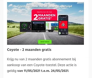 2 maanden gratis coyote abonnement bij aankoo...
