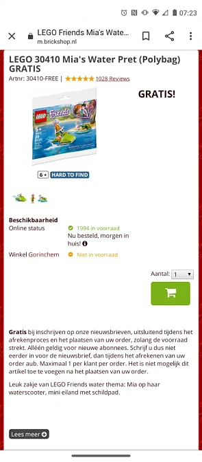 Brickshop.be gratis Lego 30410 set bij plaats...