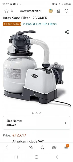 Mooi koopje op amazon.de Zandfilter Intex nu...