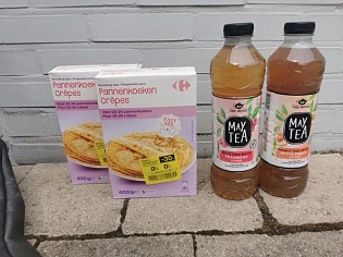 Carrefour Pannen koeken mix -30% May tea 1+...