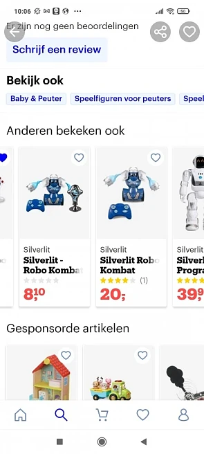 Bij bol.com silverlit robot nu voor 8 € inpla...
