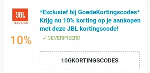 Nu 10% korting op jbl