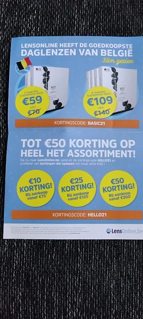Aankoop lensonline.be Geldig tot 16 Juni . Co...