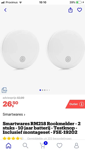 Bij Bol.com Smartwares RM218 Rookmelders - 2...
