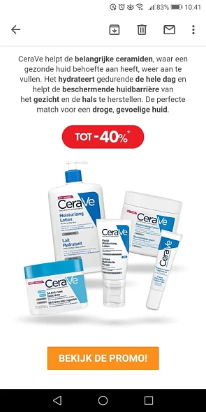 Tot 40% op producten van Cerave + gratis gesc...