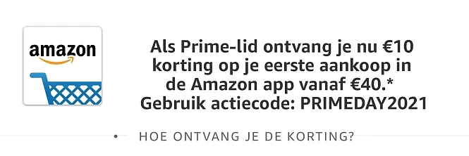 Krijg 10 euro korting van 40 euro op je eerst...