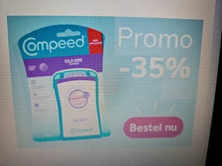Bij pazzox.be nu -35% op compeed patch koorts...