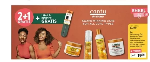 Bij Di 2+1 gratis bij een artikel van het mer...