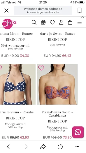 Kortingen op lingerie en badmode bij ohlala t...