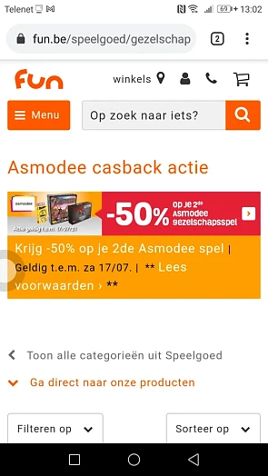 Krijg -50% op je 2de Asmodee spel Geniet van...