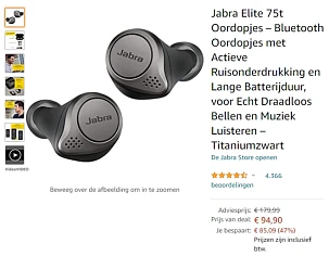 Grote prijsdaling op amazon.nl Jabra Elite 7...