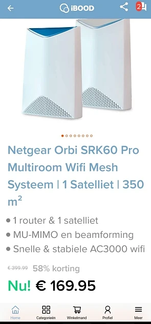 Nu bij Ibood Netgear Orbi SRK60 Pro multiroom...