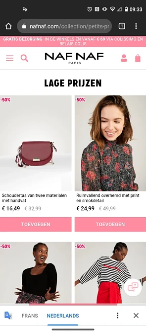 Naf naf: www.nafnaf.com: kleine prijsjes aan...
