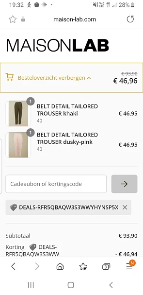 1 + 1 gratis bij Maison-lab op alle Ted Baker...