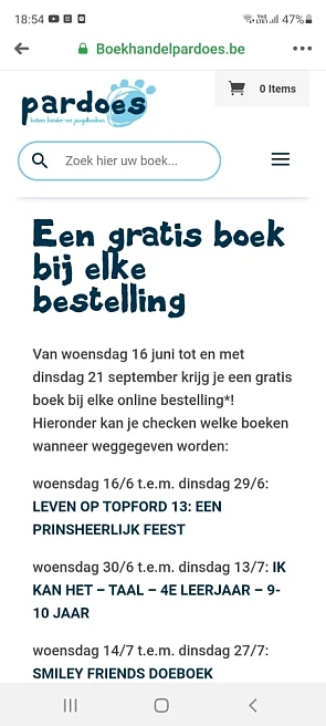 Bij boekhandelpardoes.be nu gratis boek bij e...