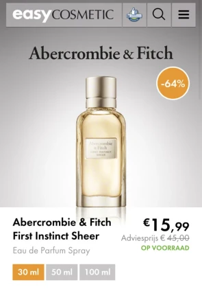 Bij Easy Cosmetic kan je nu een Abercrombie &...