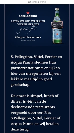 Hasting promo: S. Pellegrino, Vittel, Perrier...