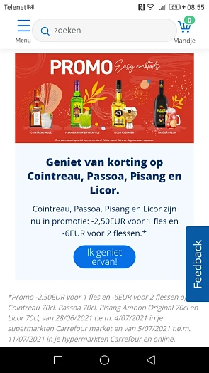 Cointreau, Passoa, Pisang en Licor zijn nu in...