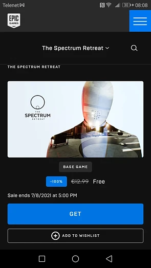 FREE GAME: the spectrum retreat gratis tot 07...