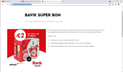 Bavik Super Bon : krijg 2 euro korting bij aa...