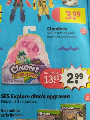 Kruidvat! Cloudees! Koopje aan €2,99! 2e foto...