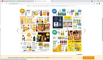 Valvert actie (6x1.5l of 8x0.5l) : 1+1 gratis...