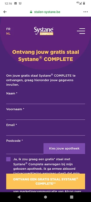 Vraag je gratis staaltje systane aan https://...