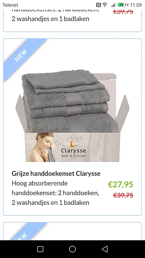 Jouw grijze handdoekenset van Clarysse voor €...